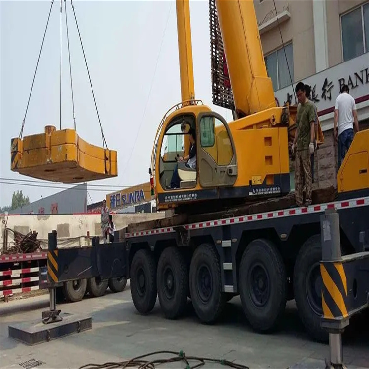 湖北当地吊车出租|机器吊装|75吨|工厂搬迁服务